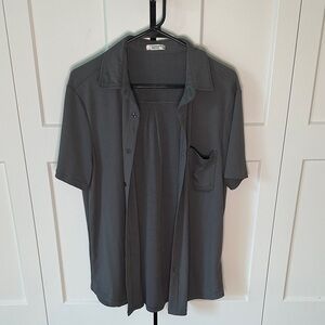 Men's Charcoal Button Down Shirt